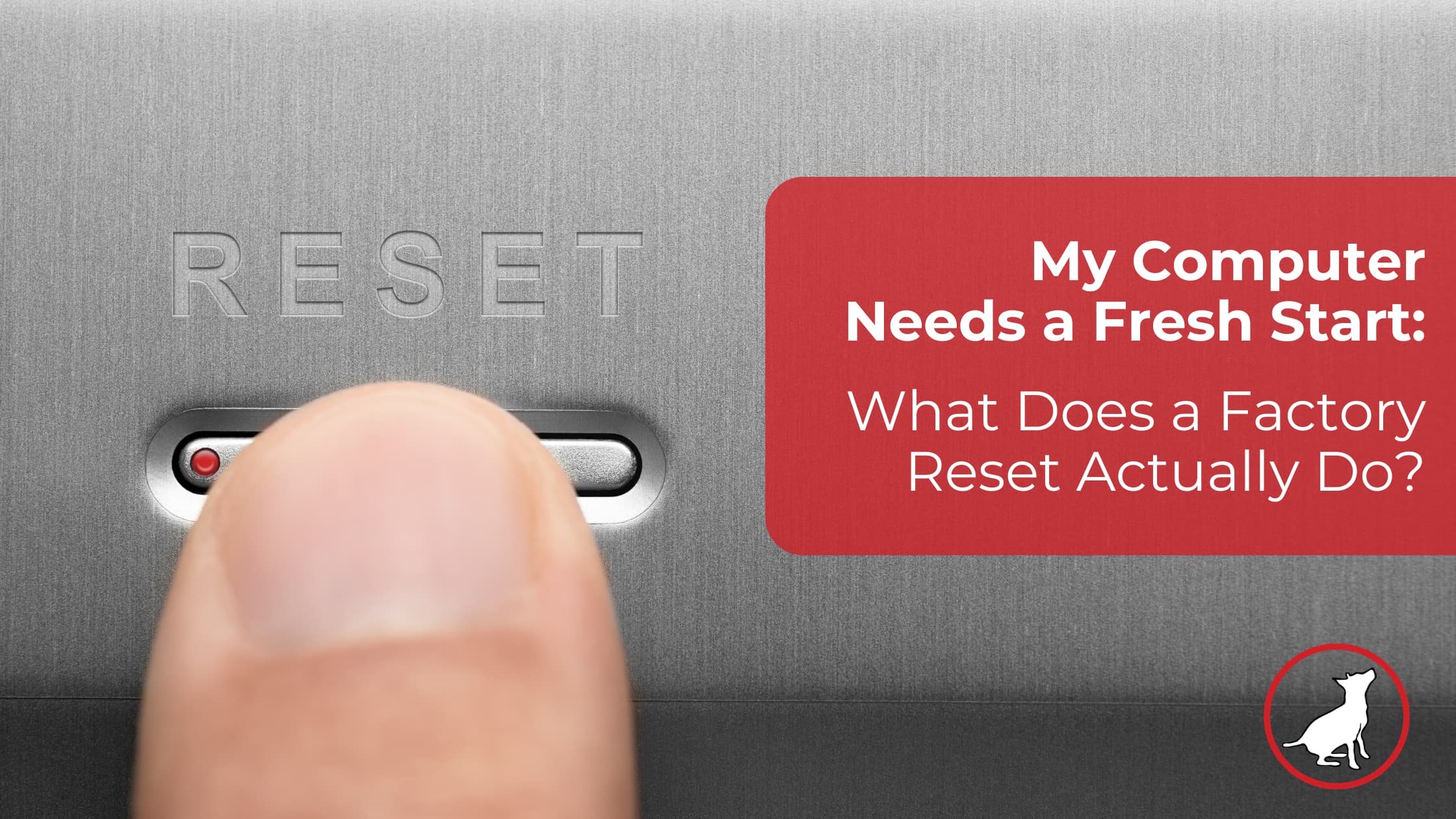 My Computer Needs a Fresh Start: What Does a Factory Reset Actually Do? - Little Dog Tech - Little Dog Tech What Does a Factory Reset Actually Do?